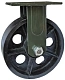 FHs95 - Сверхбольшегрузное стальное колесо без резины 300мм, 2000 кг (неповоротн., двойной шарикоподш.)